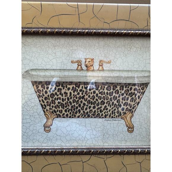 Marco Fabiano Authentic Print and Frame.  A set of two.  Tiger and Cheetah Print - Picture 6 of 6
